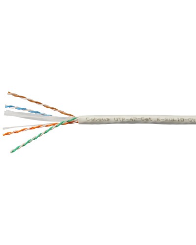 UTP-4P-Cat.6-SOLID-GY-100 (7178c-5). Кабель «витая пара» (LAN) для структурированных систем связи. CABEUS в Нижнем Новгороде