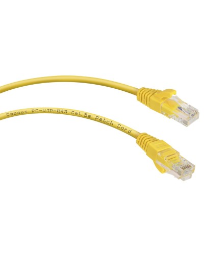 PC-UTP-RJ45-Cat.5e-1.5m-YL (7695c), желтый. Патч-корд медный. CABEUS в Нижнем Новгороде