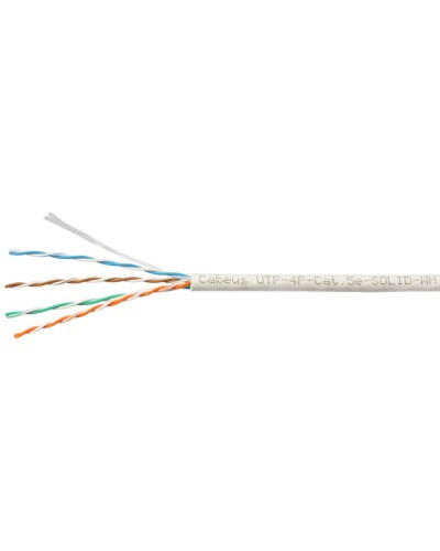 UTP-4P-Cat.5e-SOLID-WH-100 (7471c-5). Кабель «витая пара» (LAN) для структурированных систем связи. CABEUS в Нижнем Новгороде