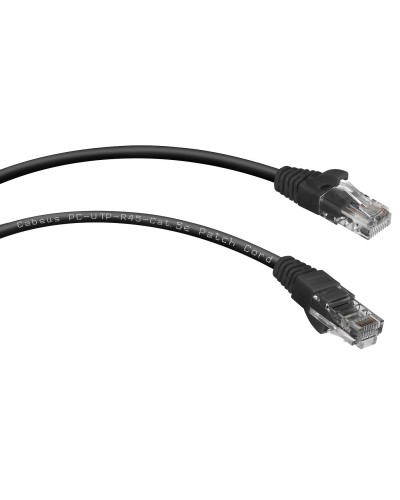 PC-UTP-RJ45-Cat.5e-0.15m-BK (8990c), чёрный. Патч-корд медный. CABEUS в Нижнем Новгороде