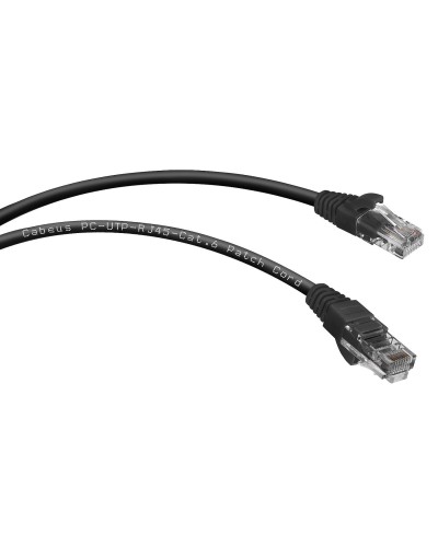 PC-UTP-RJ45-Cat.6-3m-BK (8666c), чёрный. Патч-корд медный. CABEUS в Нижнем Новгороде