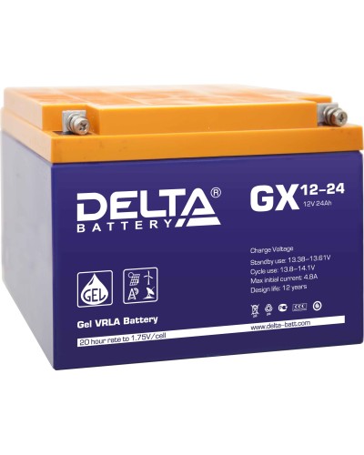 Delta GX 12-24. Аккумулятор герметичный свинцово-кислотный. Delta в Нижнем Новгороде