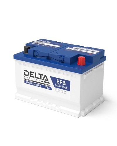 Delta START MASTER EFB 1275 (75 Ah). Аккумулятор автомобильный герметичный свинцово-кислотный. Delta в Нижнем Новгороде