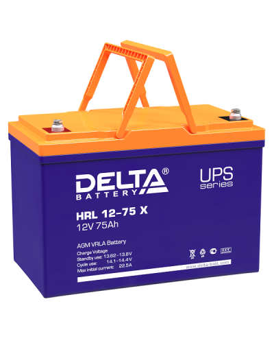 Delta HRL 12-75 X. Аккумулятор герметичный свинцово-кислотный. Delta в Нижнем Новгороде