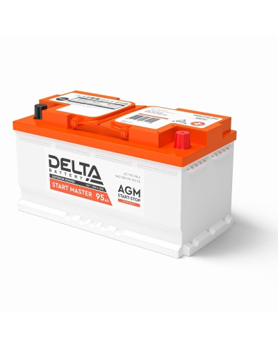 Delta START MASTER AGM 1295 (95 Ah). Аккумулятор автомобильный герметичный свинцово-кислотный. Delta в Нижнем Новгороде