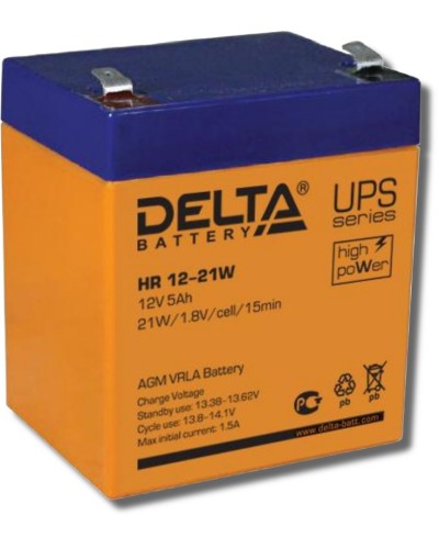 Delta HR 12-21 W. Аккумулятор герметичный свинцово-кислотный. Delta в Нижнем Новгороде