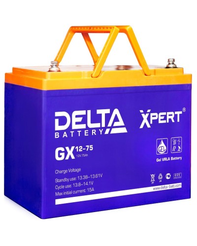 Delta GX 12-75. Аккумулятор герметичный свинцово-кислотный. Delta в Нижнем Новгороде