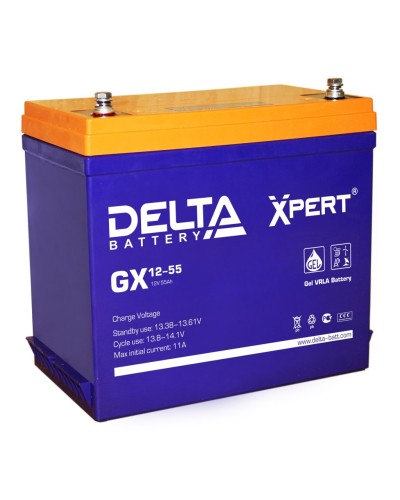 Delta GX 12-55. Аккумулятор герметичный свинцово-кислотный. Delta в Нижнем Новгороде