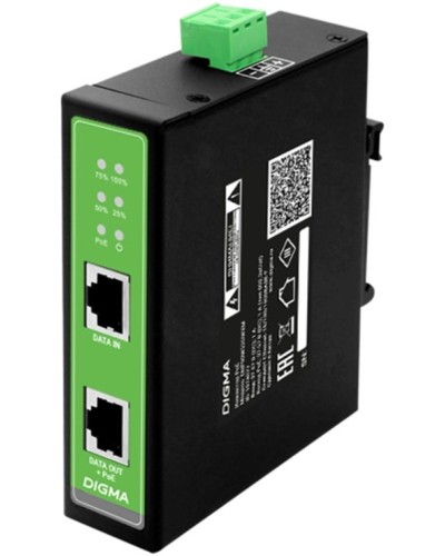 DNP90W48GDXM 10/100/1000BASE-T 90Вт 37-57В(DC). Инжектор PoE. Digma в Нижнем Новгороде