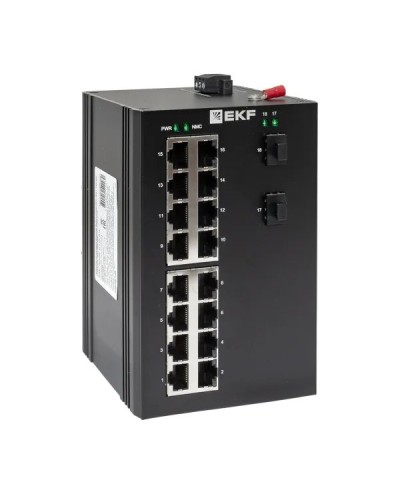 TSX-U-2GX/SFP-16GT. Промышленный неуправляемый коммутатор. EKF в Нижнем Новгороде