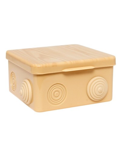 КМР-030-014 с крышкой (100х100х55) светлое дерево IP54 (plc-kmr-030-014-s). Коробка распределительная. EKF в Нижнем Новгороде