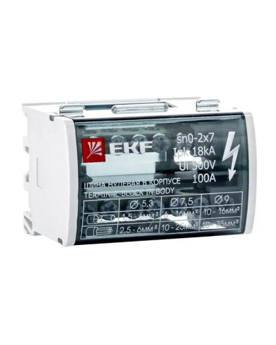 Шина нулевая в корпусе 2х7 (sn0-2х7). Шина нулевая в корпусе. EKF в Нижнем Новгороде
