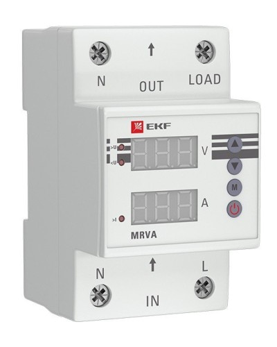 MRVA 63A PROxima (MRVA-63A). Реле напряжения и тока с дисплеем. EKF в Нижнем Новгороде