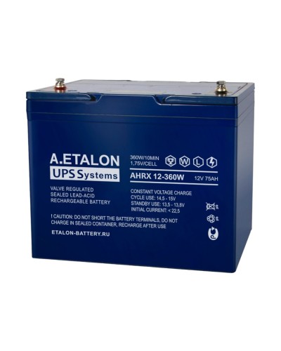 A.ETALON AHRX 12-360W (75). Аккумулятор герметичный свинцово-кислотный. ETALON в Нижнем Новгороде