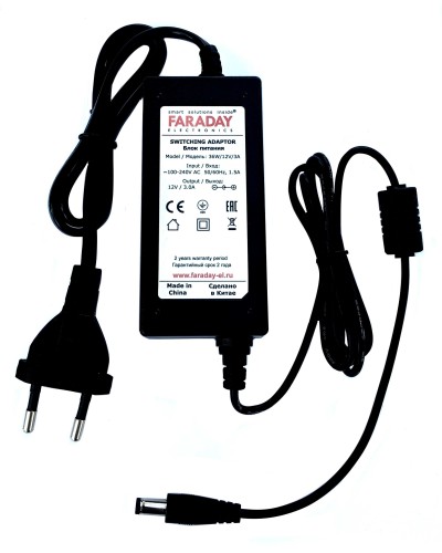 36W/12V/3A. Импульсный блок питания в пластиковом корпусе. FARADAY в Нижнем Новгороде