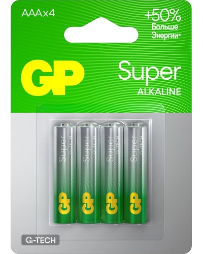 GP Super Alkaline 15A AA (GP 15AA21-2CRSBC4), упак. 4 шт. БЛИСТЕР. Алкалиновые батарейки. GP Batteries в Нижнем Новгороде