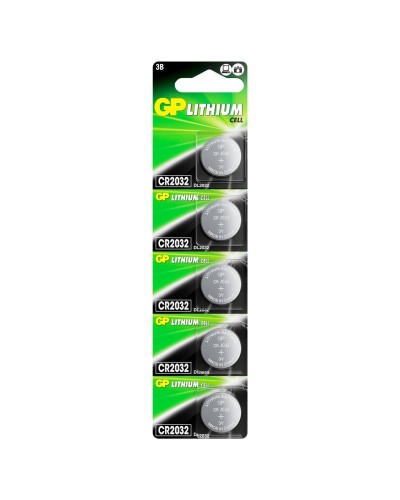 GP Lithium CR2032 (GP CR2032-2C5 100/2000), упак. 5 шт. БЛИСТЕР. Литиевые дисковые батарейки. GP Batteries в Нижнем Новгороде