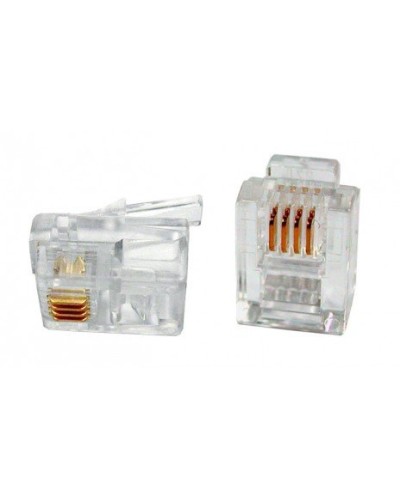 PLUG-6P4C-P-C2-100 (100 шт). Разъем RJ-12. Hyperline в Нижнем Новгороде