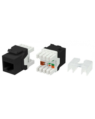 KJ8-8P8C-C6A-180-BK. Вставка Keystone Jack RJ-45. Hyperline в Нижнем Новгороде