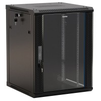 TWB-0645-GP-RAL9004. Шкаф телекоммуникационный 19 настенный 6U. Hyperline