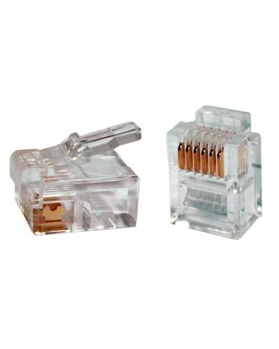 PLUG-6P6C-P-C2-100 (100 шт). Разъем RJ-12. Hyperline в Нижнем Новгороде