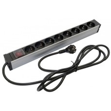 SHZ19-8SH-S-2.5EU. Блок розеток 19. Hyperline
