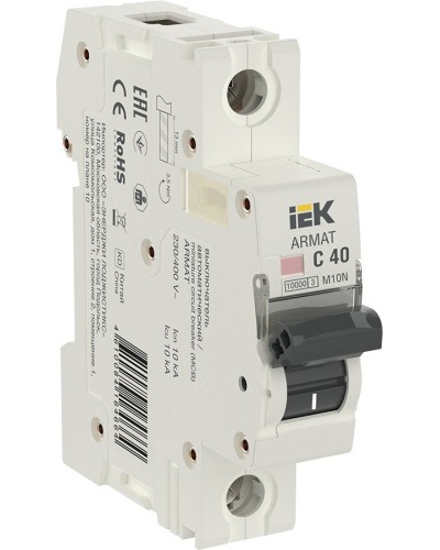 M10N 1P C 40А 10кА ARMAT (AR-M10N-1-C040). Автоматический выключатель. IEK в Нижнем Новгороде