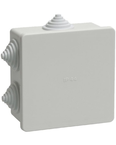 Коробка распаячная КМ41235 85х85х40 открытой проводки IP44 6 гермовводов серая (UKO11-085-085-040-K41-44). Коробка распаячная безгалогенная (HF). IEK в Нижнем Новгороде
