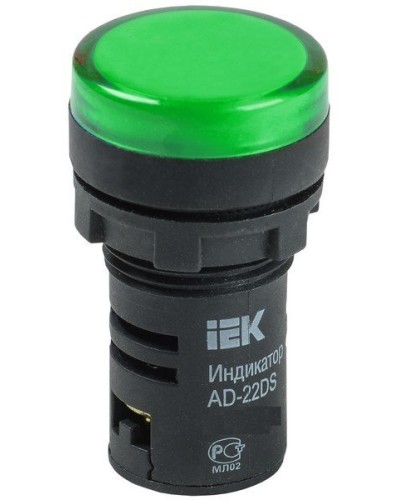 Лампа AD22DS (LED)матрица D22мм зеленый 24В AC/DC (BLS10-ADDS-024-K06). Светосигнальный индикатор. IEK в Нижнем Новгороде