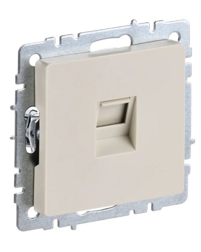 Розетка RJ45 РК10-БрКр кат.5E бежевый BRITE (BR-K10-1-K10). Розетка компьютерная. IEK в Нижнем Новгороде