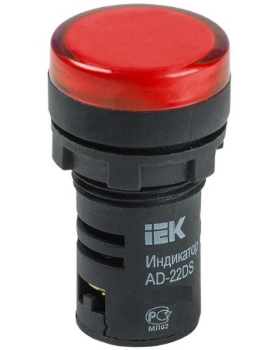 Лампа AD22DS (LED) матрица D22мм красный 24В AC/DC (BLS10-ADDS-024-K04). Светосигнальный индикатор. IEK в Нижнем Новгороде