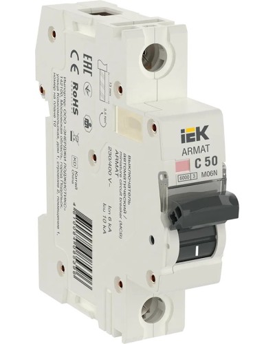 M06N 1P C 50А 6кА ARMAT (AR-M06N-1-C050). Автоматический выключатель. IEK в Нижнем Новгороде