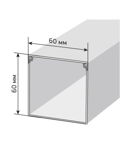 Короб 60х60 ЭЛЕКОР (CKK10-060-060-1-K01). Кабель-канал с двойным замком. IEK в Нижнем Новгороде