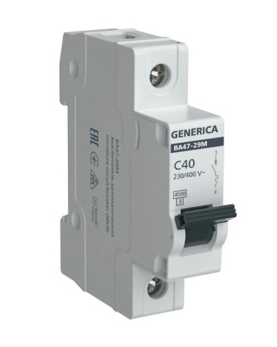 GENERICA ВА47-29М 1P C 40А 4,5кА (MVA21-1-040-C-G). Автоматический выключатель. IEK в Нижнем Новгороде