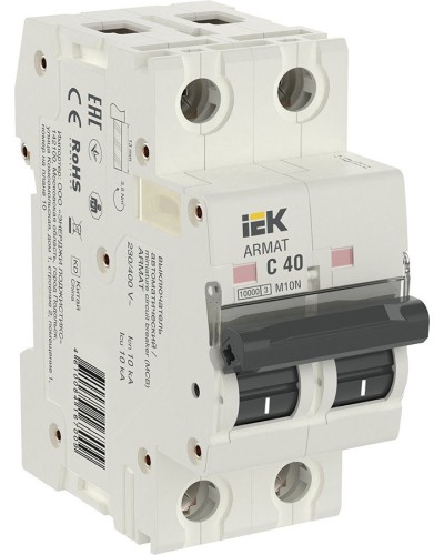 M10N 2P C 40А 10кА ARMAT (AR-M10N-2-C040). Автоматический выключатель. IEK в Нижнем Новгороде