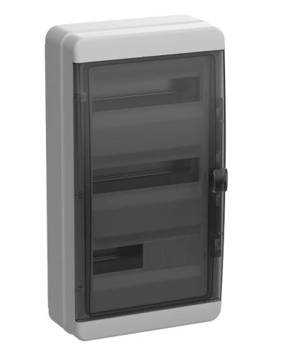 Корпус пластиковый КМПн-36 IP65 TEKFOR (TF5-KP72-N-36-65-K03-K02). Корпус модульный пластиковый черная прозрачная дверь. IEK в Нижнем Новгороде