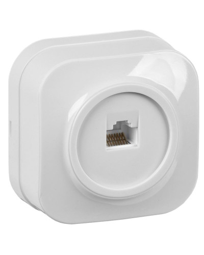 Розетка RJ45 кат.5E о/у РК10-ХБ белый IEK GLORY (EKH10-K01). Розетка компьютерная. IEK в Нижнем Новгороде