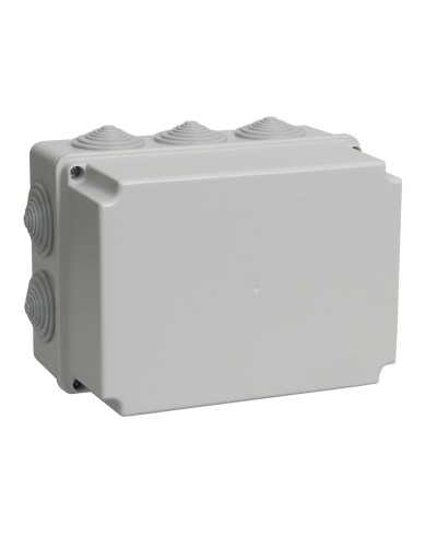 Коробка распаячная КМ41246 190х140х120 открытой проводки IP55 10 гермовводов серая (UKO10-190-140-120-K41-55). Коробка распаячная безгалогенная (HF). IEK в Нижнем Новгороде