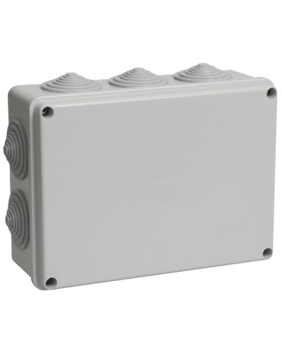 Коробка распаячная КМ41243 190х140х70 открытой проводки IP44 10 гермовводов серая (UKO11-190-140-070-K41-44). Коробка распаячная безгалогенная (HF). IEK в Нижнем Новгороде