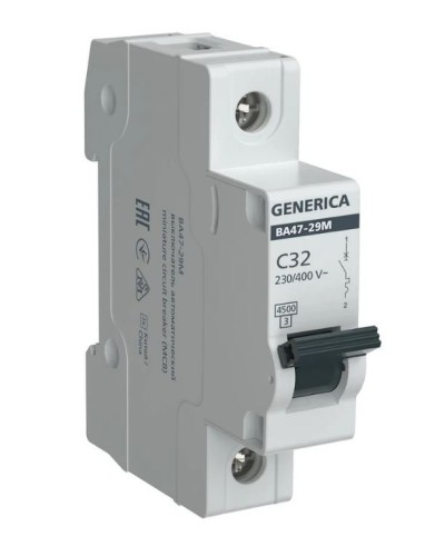 GENERICA ВА47-29М 1P C 32А 4,5кА (MVA21-1-032-C-G). Автоматический выключатель. IEK в Нижнем Новгороде