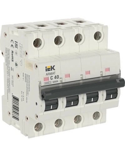 M06N 4P C 40А 6кА ARMAT (AR-M06N-4-C040). Автоматический выключатель. IEK в Нижнем Новгороде