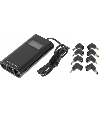 Блок питания Ippon D90U автоматический 90W 15V-19.5V 8-connectors 4.5A 1xUSB 2.1A, LCD индикатор (654527). Блок питания. Ippon в Нижнем Новгороде