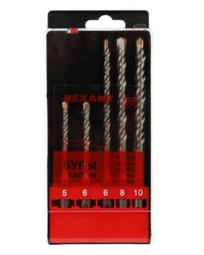 Набор буров, бетон 5-6х110, 6-8-10х160 мм, 5 шт, SDS PLUS Kranz (KR-91-0406): Аксессуар для электроинструмента в Нижнем Новгороде
