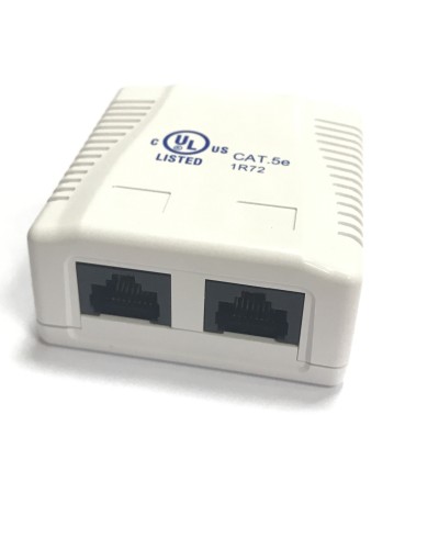 RJ-45-2 (8P8C) CAT5e, 2 выхода (LISTED) компьютерная розетка: Розетка компьютерная 2 выхода в Нижнем Новгороде
