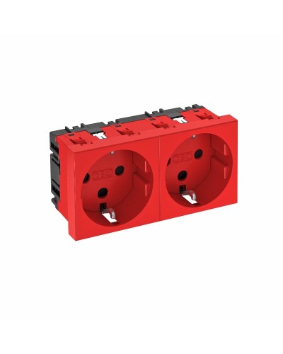 STD-D0 SRO2, (6120028). Розетка 0° двойная 2х2К+З, со шторками, 16А 250В красная. OBO Bettermann в Нижнем Новгороде