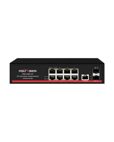PND-M8GP-2F(150). Коммутатор управляемый оптический 10 портовый. Polyvision в Нижнем Новгороде