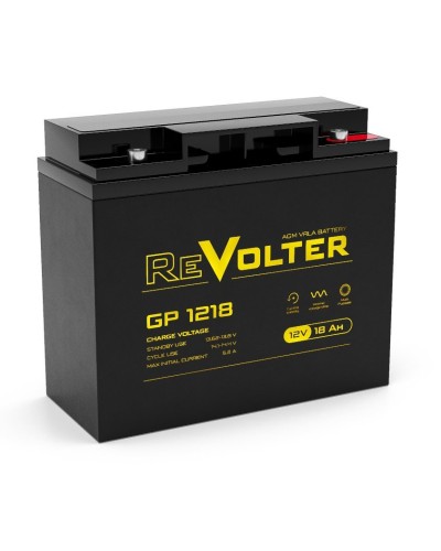 Revolter GP 1218. Аккумулятор автомобильный герметичный свинцово-кислотный. Revolter в Нижнем Новгороде