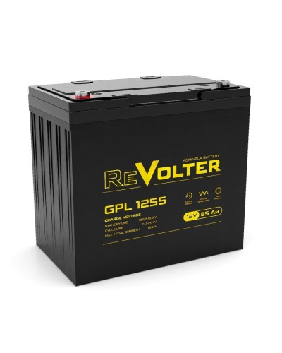 Revolter GPL 1255. Аккумулятор автомобильный герметичный свинцово-кислотный. Revolter в Нижнем Новгороде