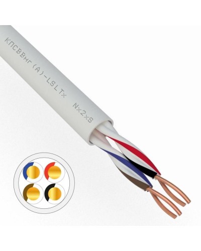 КПСВВнг(А)-LSLTx 2х2х0,75 REXANT (01-4876). Кабель для систем передачи данных пониженной пожароопасности c низким дымо- и газовыделением, с низкой токсичностью продуктов горения. Rexant в Нижнем Новгороде