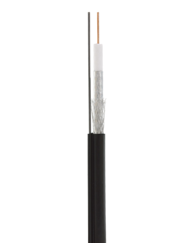 RG-11U, 75 Ом, CCS/Al/Al 83% + ТРОС*1 (бухта 305 м), черный OUTDOOR (01-3021). Кабель коаксиальный радиочастотный. Rexant в Нижнем Новгороде